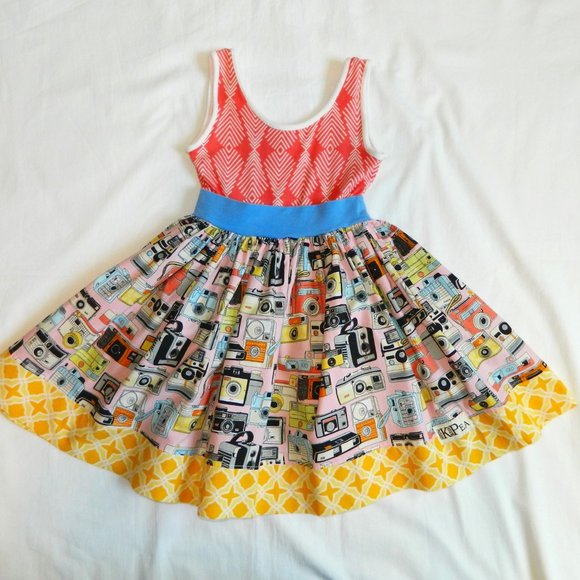Girls size 5t Dress KPea Vintage Cameras - Picture 1 of 5